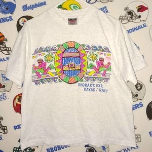Vintage 1990 Dvoraks Experience Kayak Rafting Nathrop Colorado Tee Shirt